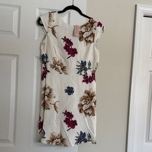 Ann Taylor Floral Cap Sleeve Mini Dress